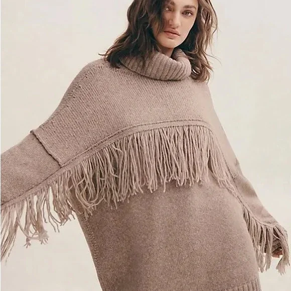 Free People Glacier Sweater Tan size Medium - Picture 3 of 12